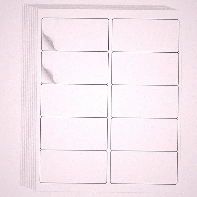 2" x 4" Label Stickers, Printable White 10 per Sheets Total 300 Labels, for Lase