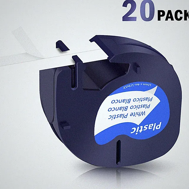 Compatible Dymo Label Maker Refills 91331 S0721660 12mm for LetraTag Refill 20PK