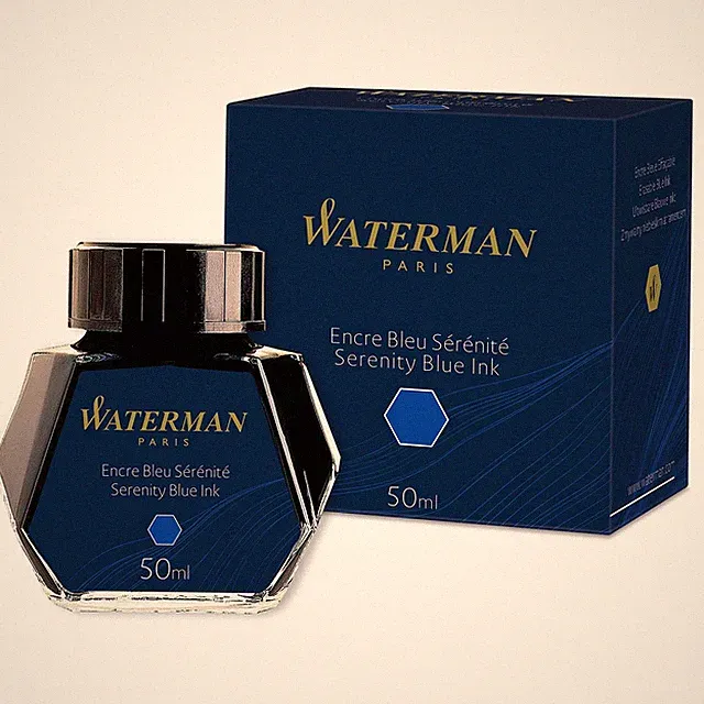Waterman Fountain Pen Ink, Serenity Blue 50ml 1.7 fl oz