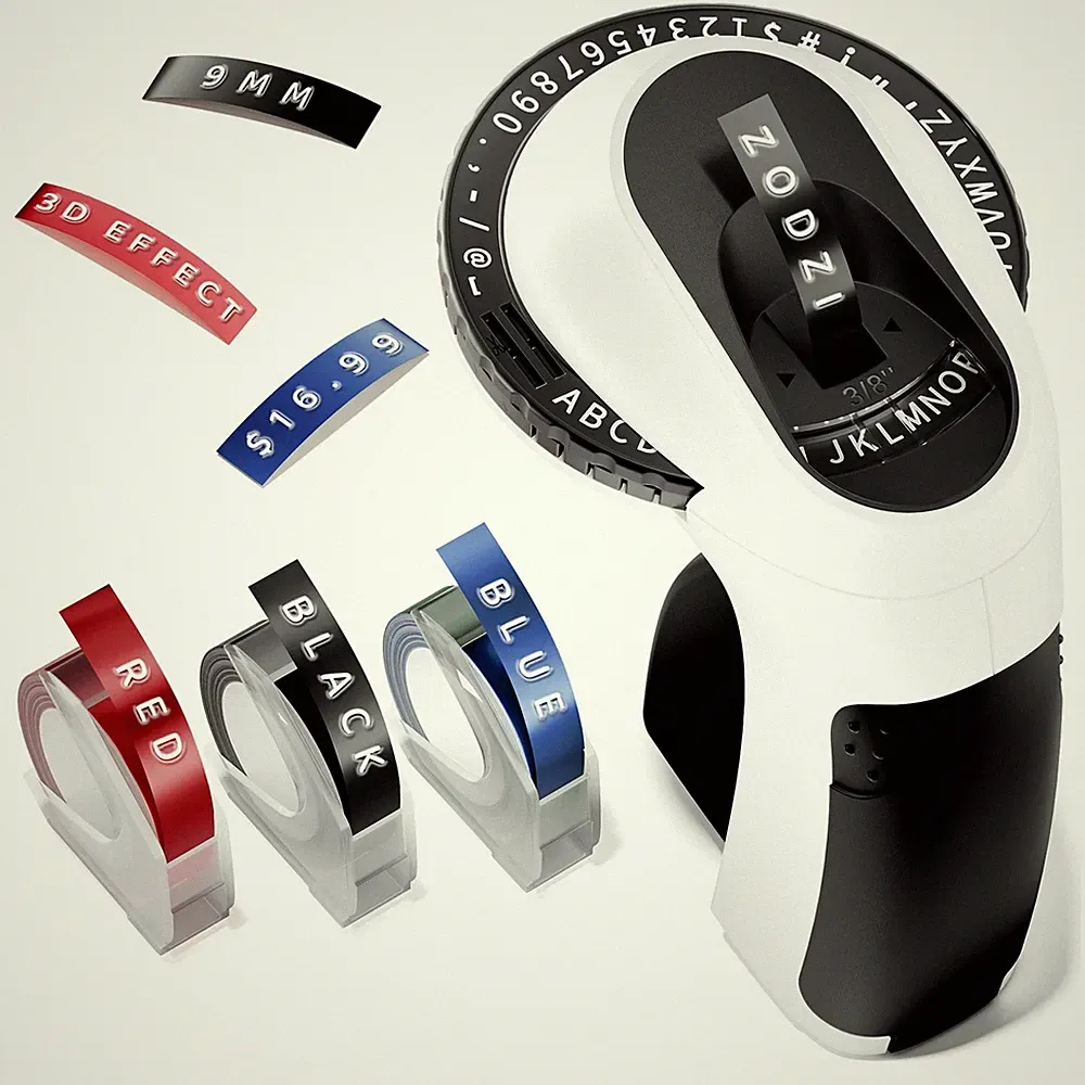 Zodzi Label Maker,Vintage Embossing Portable label maker, Black